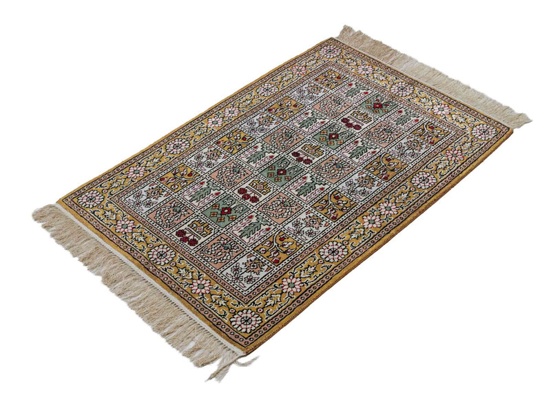 Chinese zijde Tapijt 92x62cm - Oosters Tapijt
