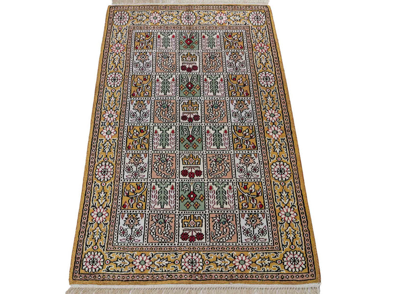 Chinese zijde Tapijt 92x62cm - Oosters Tapijt