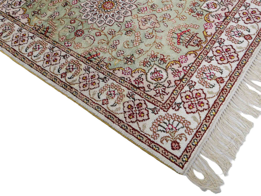 Chinese zijde Tapijt 92x63cm - Oosters Tapijt