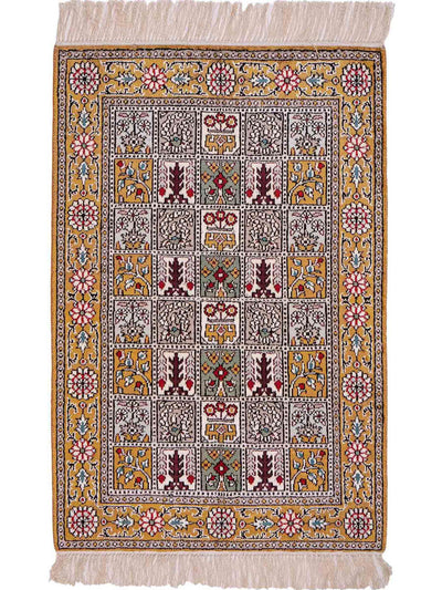 Chinese zijde Tapijt 63x92cm - Oosters Tapijt