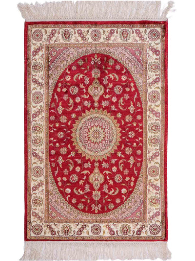 Chinese zijde Tapijt 59x90cm - Oosters Tapijt