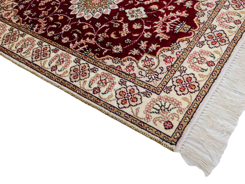 Seidenteppich - China Seide - 90 x 63 cm - dunkelblau