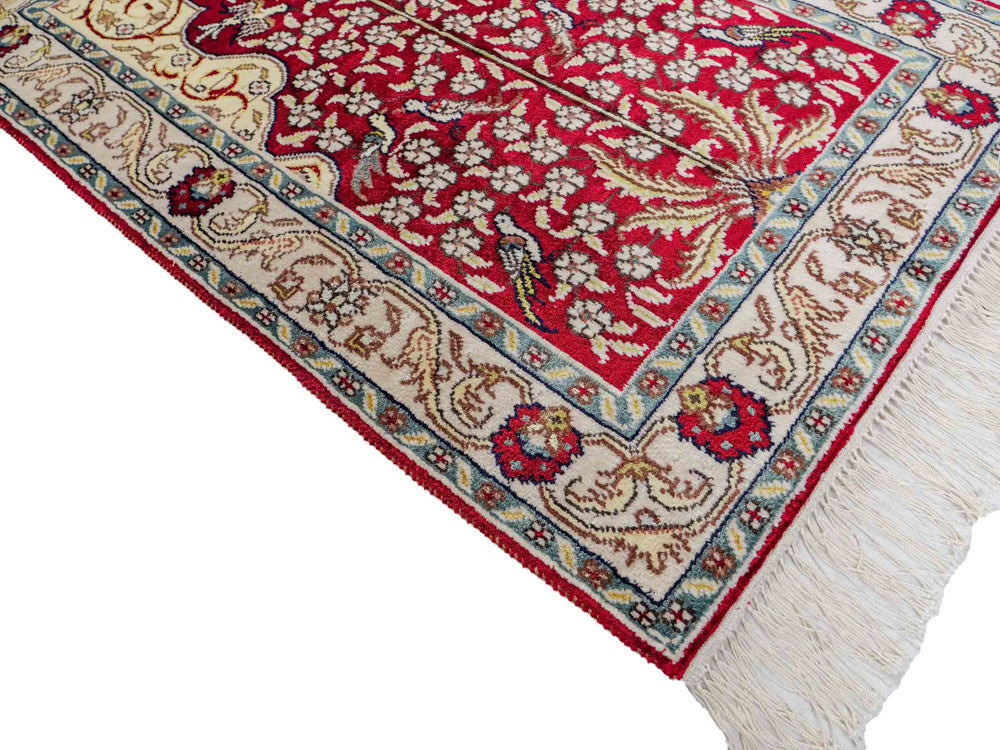 Chinese zijde Tapijt 86x58cm - Oosters Tapijt