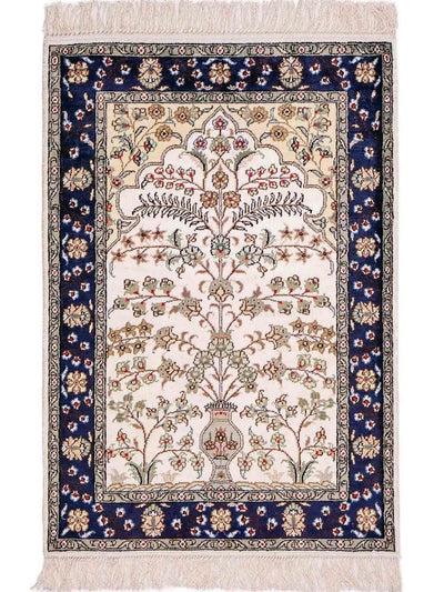 Chinese zijde Tapijt 62x90cm - Oosters Tapijt