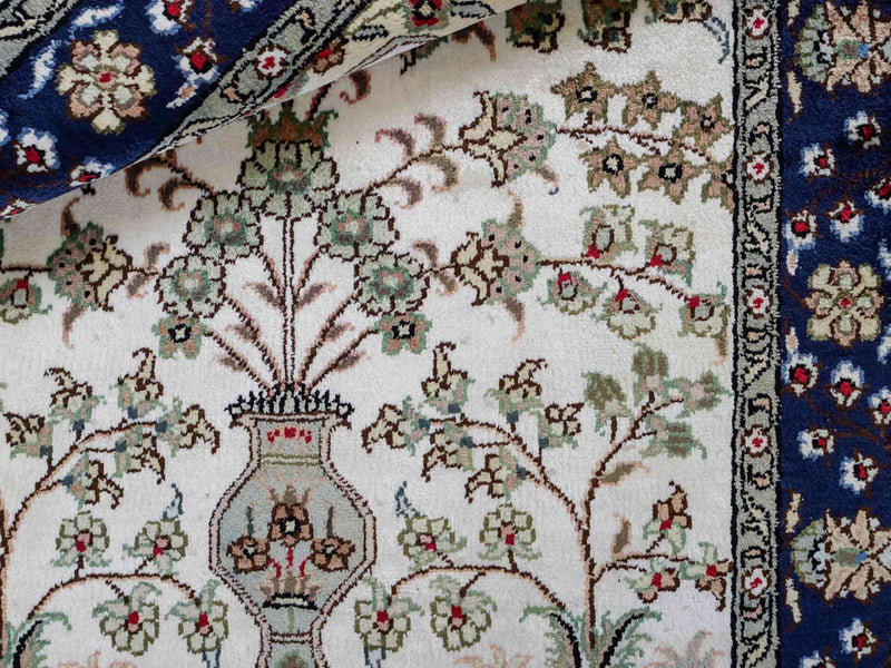 Seidenteppich - China Seide - 90 x 62 cm - beige