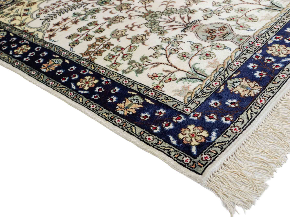 Zijden tapijt - China zijde - 90 x 62 cm - beige