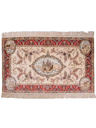 Chinese zijde Tapijt 95x153cm - Oosters Tapijt