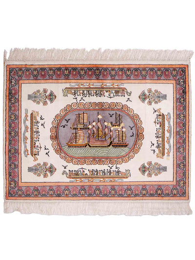 Chinese zijde Tapijt 91x123cm - Oosters Tapijt