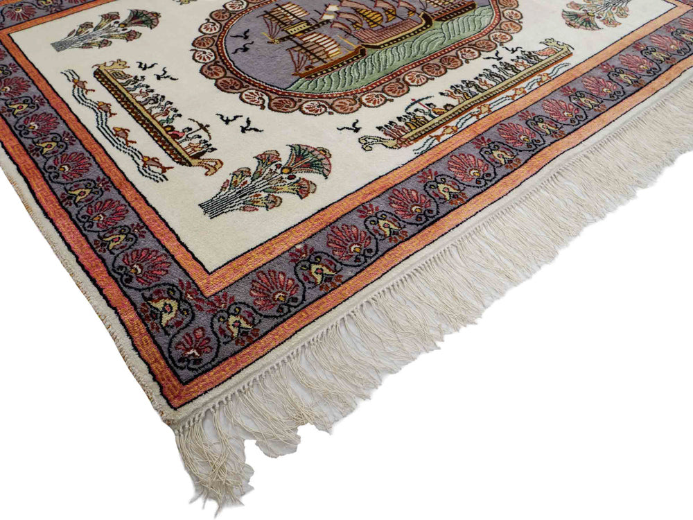 Chinese zijde Tapijt 123x91cm - Oosters Tapijt