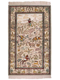 Zijden tapijt - China zijde - 150 x 88 cm - beige – product image