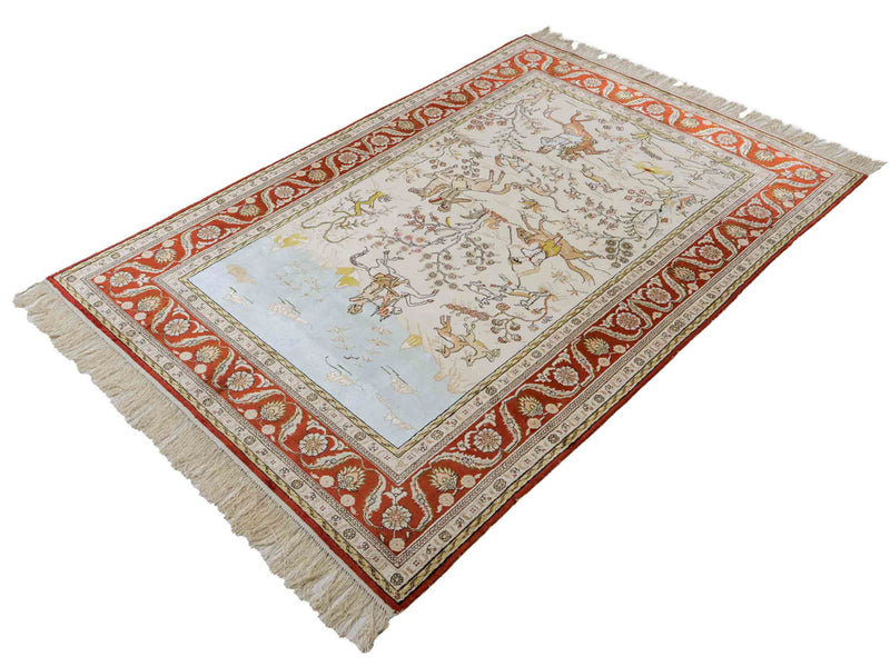 Seidenteppich - China Seide - 178 x 123 cm - beige