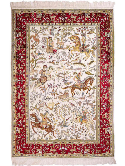 Chinese zijde Tapijt 123x180cm - Oosters Tapijt