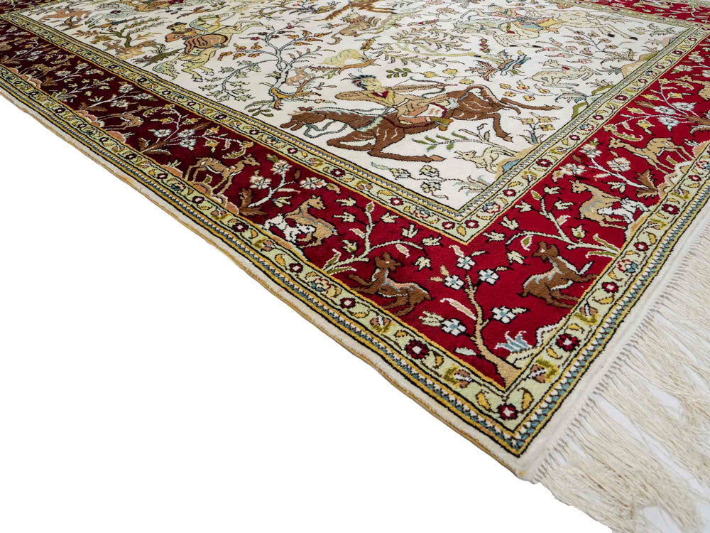 Chinese zijde Tapijt 180x123cm - Oosters Tapijt