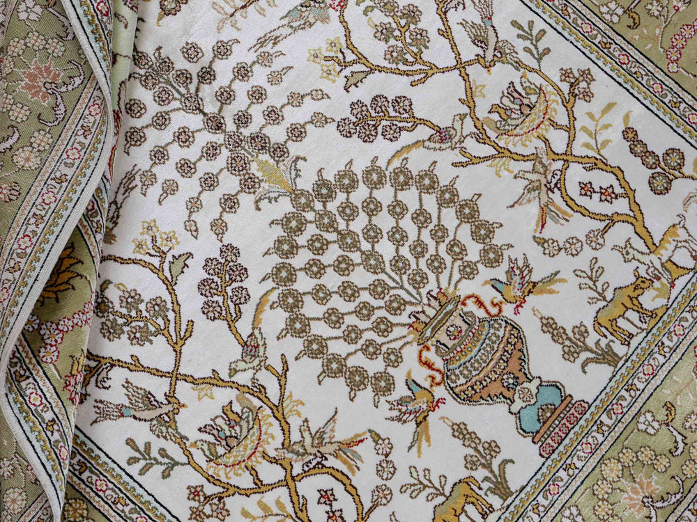 Seidenteppich - China Seide - 183 x 124 cm - beige