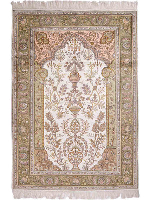 Seidenteppich - China Seide - 181 x 123 cm - beige