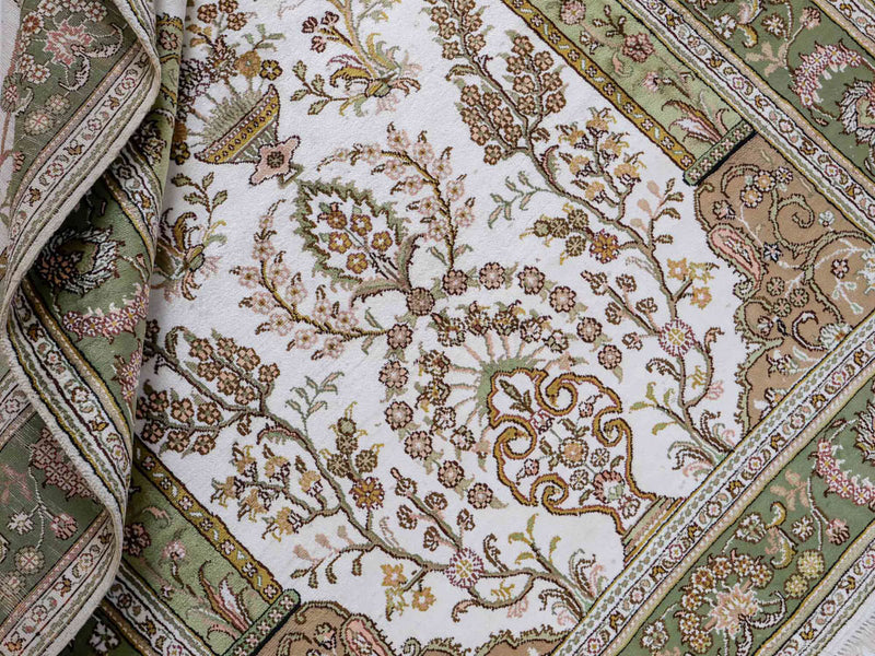 Zijden tapijt - China zijde - 181 x 123 cm - beige