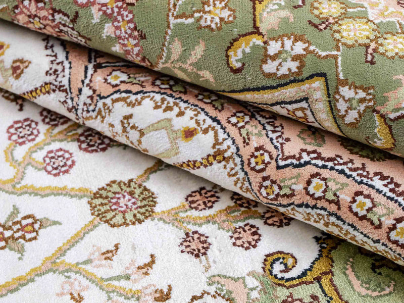 Zijden tapijt - China zijde - 181 x 123 cm - beige