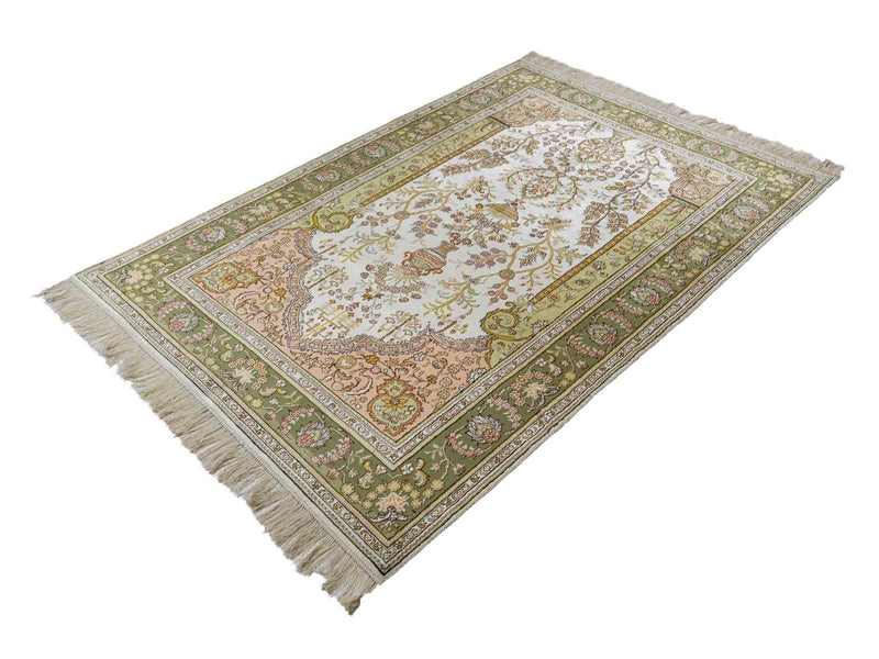 Zijden tapijt - China zijde - 181 x 123 cm - beige