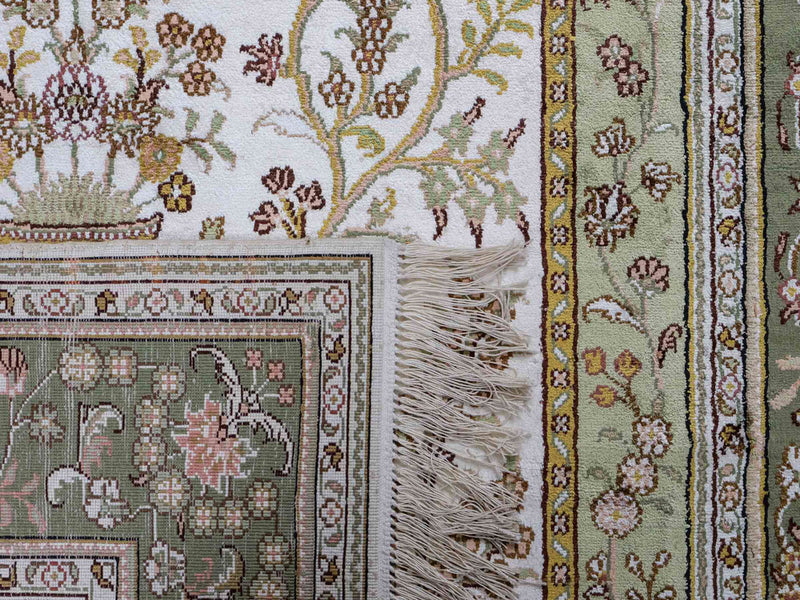 Zijden tapijt - China zijde - 181 x 123 cm - beige