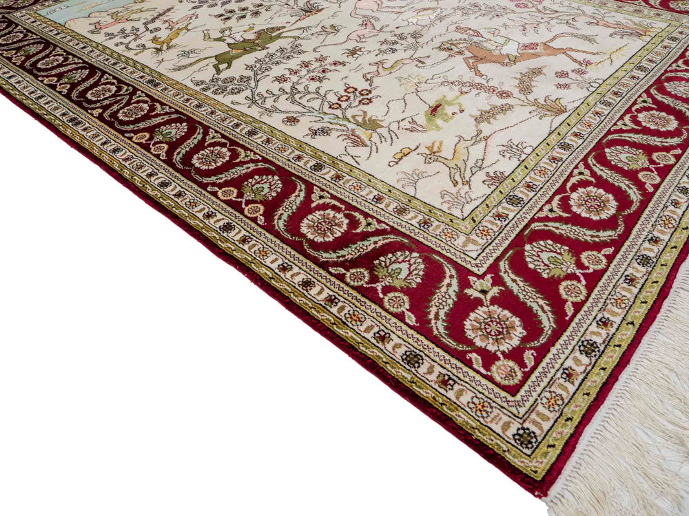 Chinese zijde Tapijt 183x125cm - Oosters Tapijt