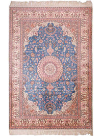 Zijden tapijt - China zijde - 192 x 123 cm - blauw – product image