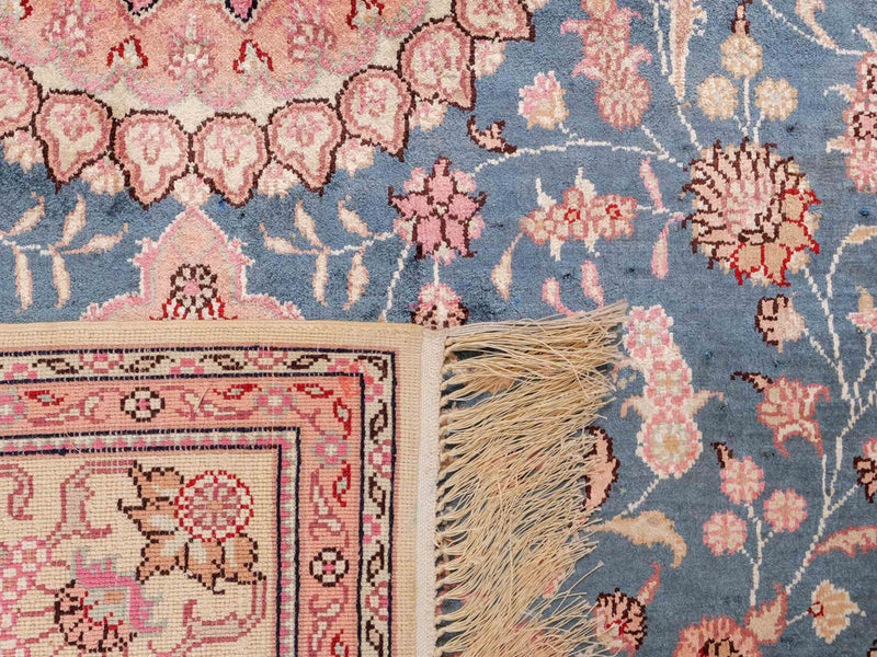 Zijden tapijt - China zijde - 192 x 123 cm - blauw