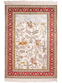 Chinese zijde Tapijt 184x125cm - Oosters Tapijt – product image