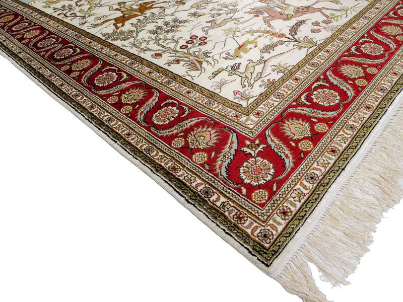 Chinese zijde Tapijt 184x125cm - Oosters Tapijt