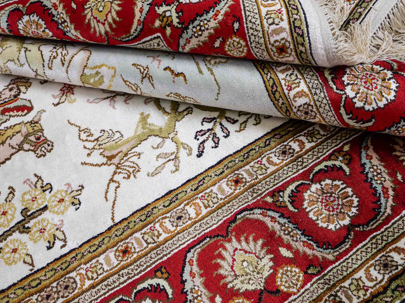 Chinese zijde Tapijt 184x125cm - Oosters Tapijt