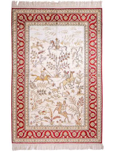 Chinese zijde Tapijt 124x183cm - Oosters Tapijt