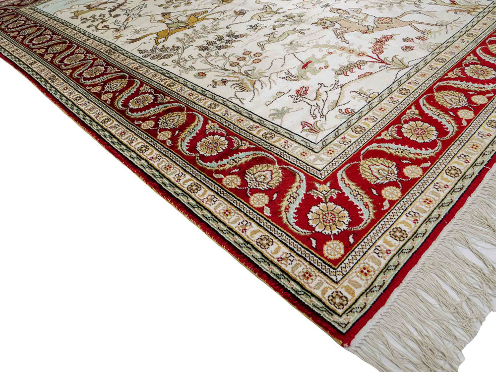 Chinese zijde Tapijt 183x124cm - Oosters Tapijt