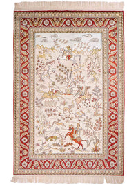 Zijden tapijt - China zijde - 193 x 121 cm - beige – product image