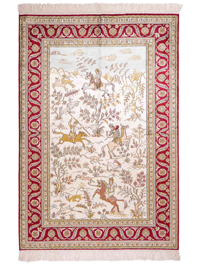 Chinese zijde Tapijt 123x180cm - Oosters Tapijt