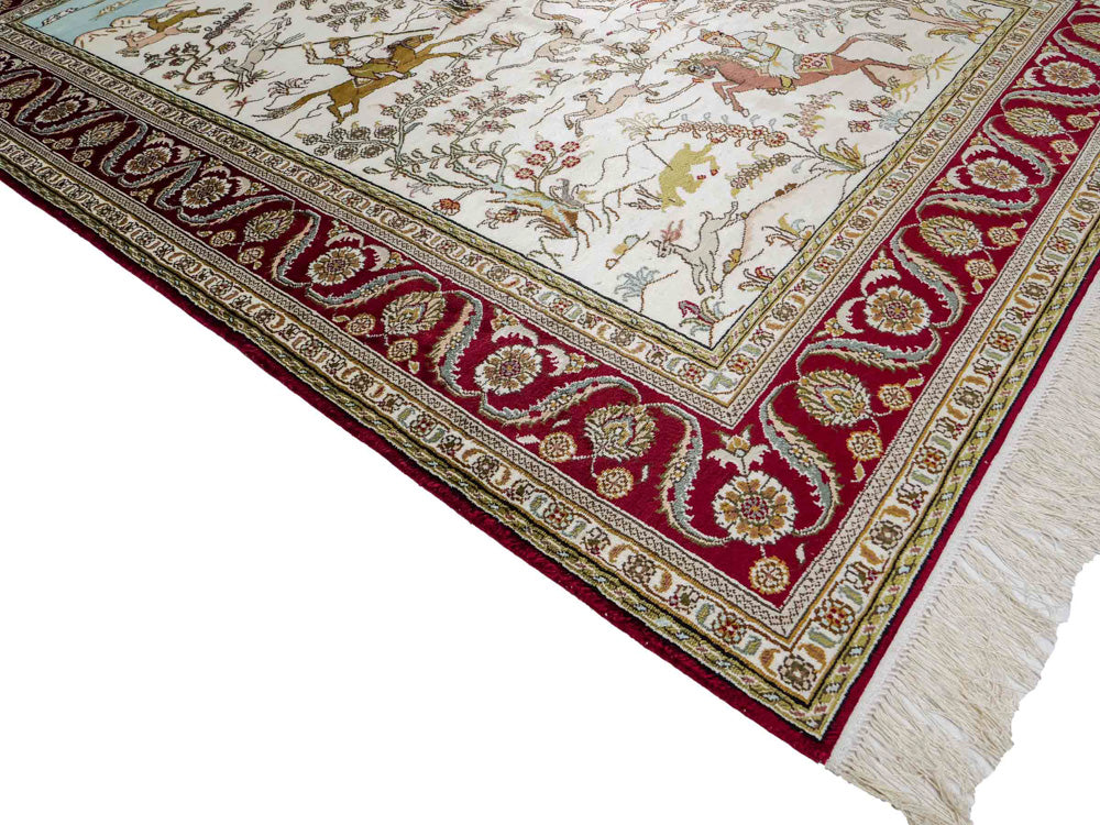 Chinese zijde Tapijt 180x123cm - Oosters Tapijt