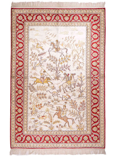 Chinese zijde Tapijt 127x185cm - Oosters Tapijt