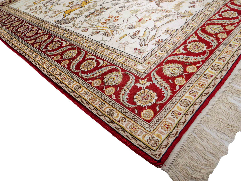 Chinese zijde Tapijt 185x127cm - Oosters Tapijt