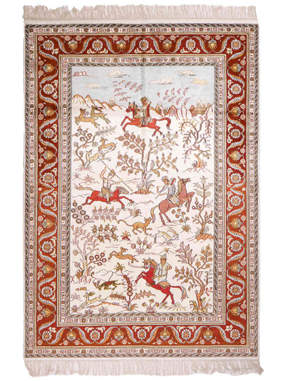 Chinese zijde Tapijt 125x184cm - Oosters Tapijt