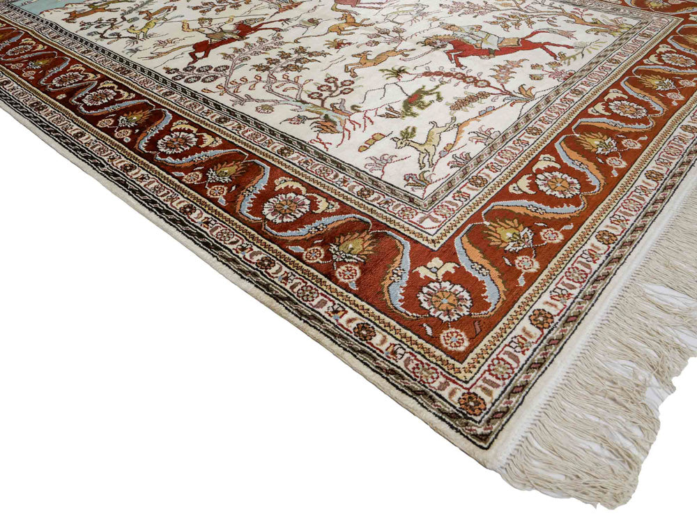 Chinese zijde Tapijt 184x125cm - Oosters Tapijt