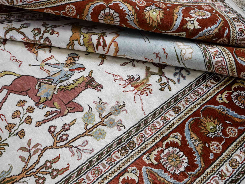 Seidenteppich - China Seide - 184 x 125 cm - beige