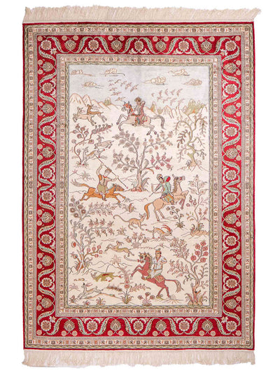 Chinese zijde Tapijt 124x180cm - Oosters Tapijt