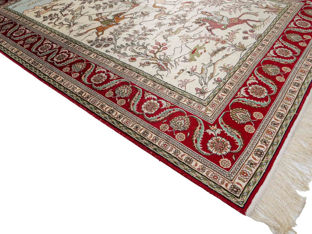 Chinese zijde Tapijt 180x124cm - Oosters Tapijt