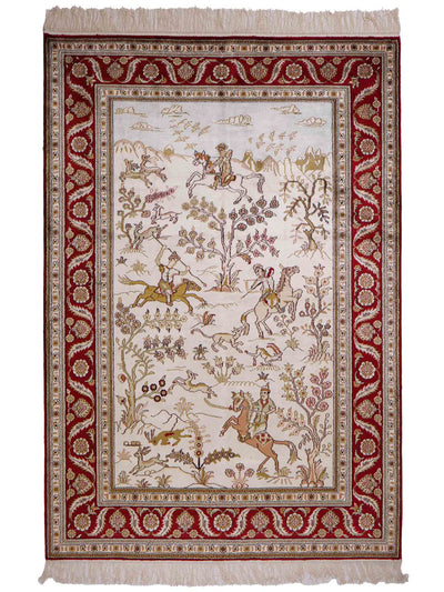 Chinese zijde Tapijt 126x183cm - Oosters Tapijt