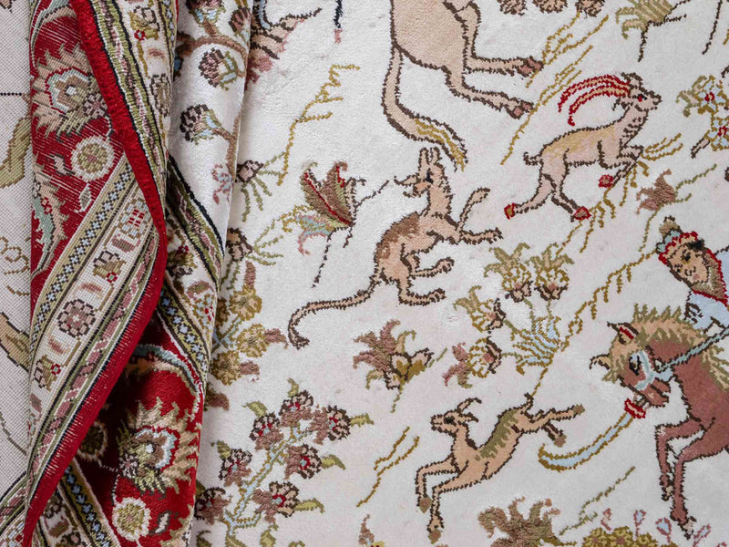 Seidenteppich - China Seide - 176 x 124 cm - beige