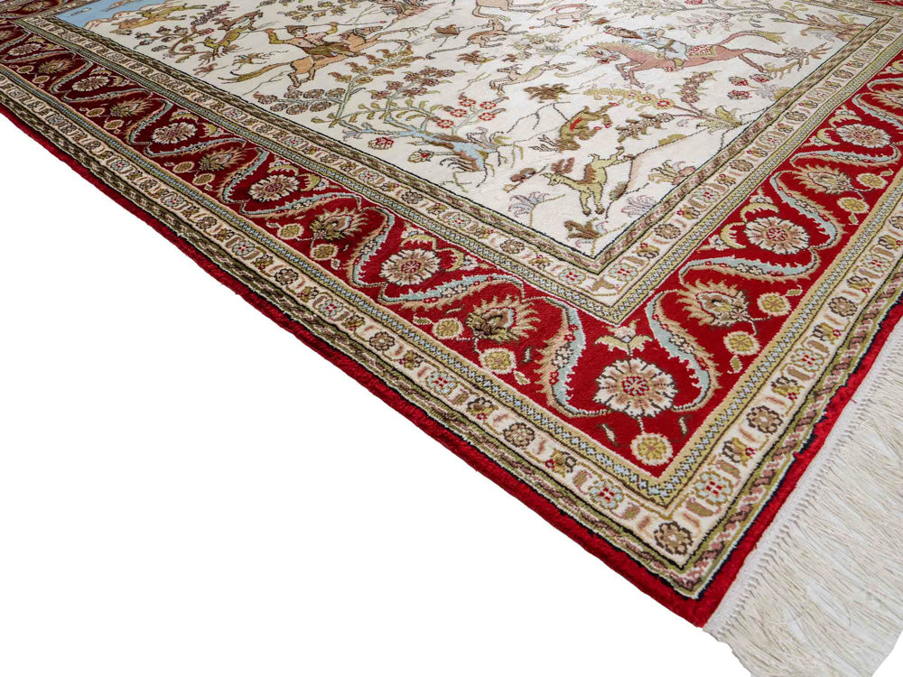Chinese zijde Tapijt 176x124cm - Oosters Tapijt