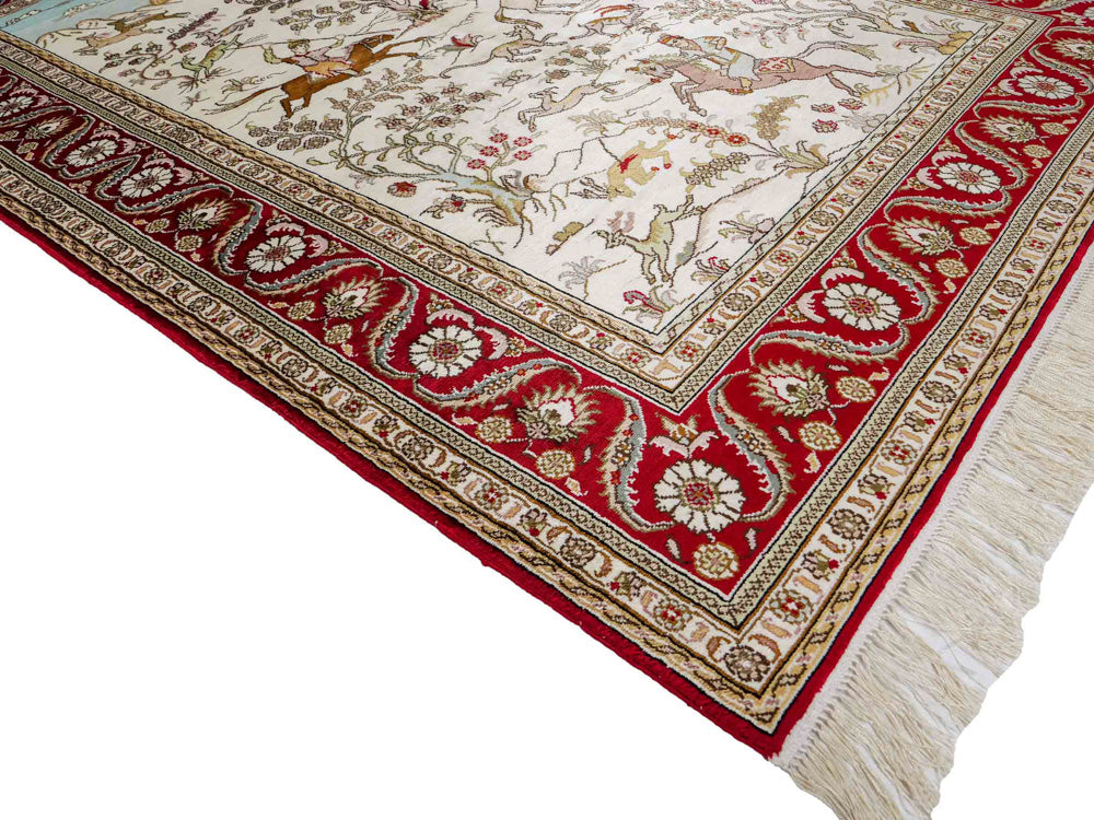 Chinese zijde Tapijt 185x126cm - Oosters Tapijt