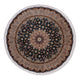 Perzisch tapijt - Tabriz - Royal rond  - 200 x 200 cm - zwart groen