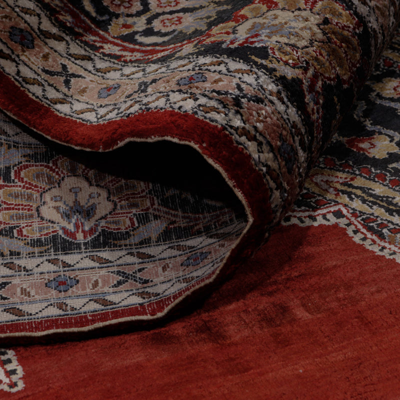Zijden tapijt - Kayseri - 187 x 123 cm - donkerrood