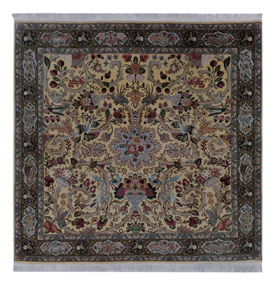 Tabriz - 50 Raj Tapijt 200x200cm - Perzisch tapijt
