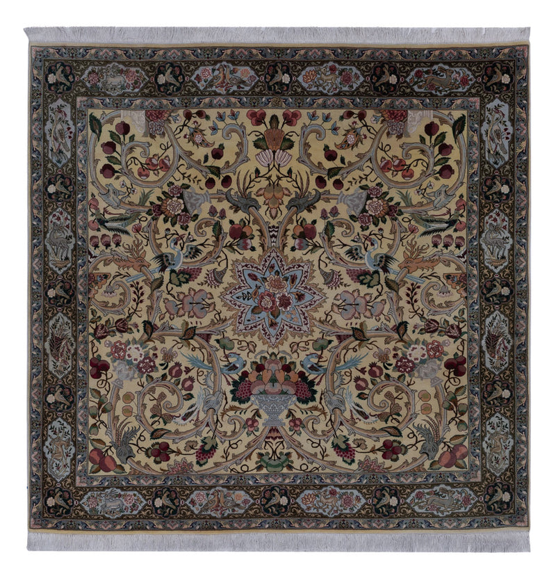 Tabriz - 50 Raj Tapijt 200x200cm - Perzisch tapijt