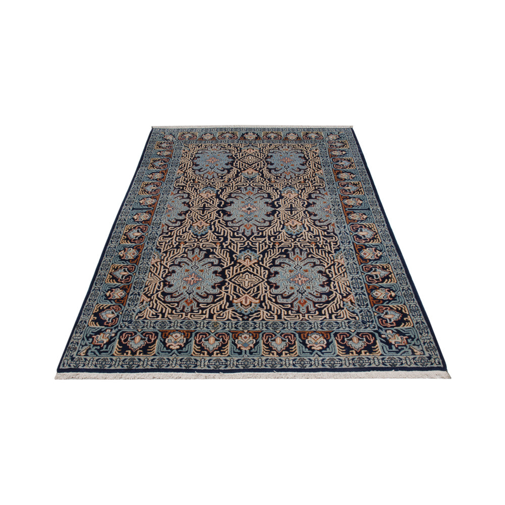 Perzisch tapijt - Keshan - 208 x 134 cm - benzine blauw